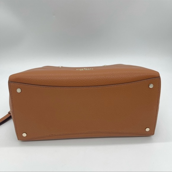 Kate Spade Medium Triple Compartment Satchel Bag Leather Brown - Picture 10 of 12